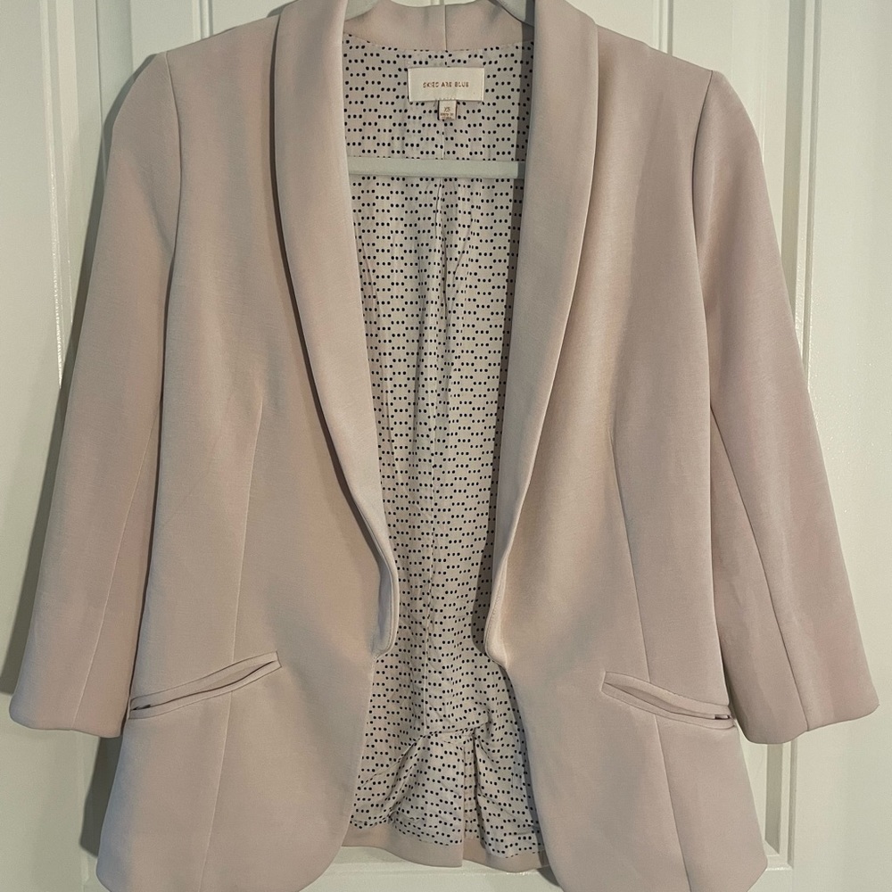 3/4 length sleeve blazer